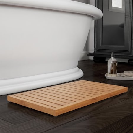 Hastings Home Bamboo Non-Slip Open Slatted Bathmat 840839VWT